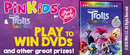 Play to win DVD's with Pink Lady.