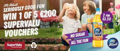 Win 1 of 5 €200 SuperValu vouchers with MiWadi.