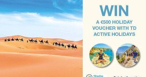 Win a €500 holiday voucher with TD Active Holidays