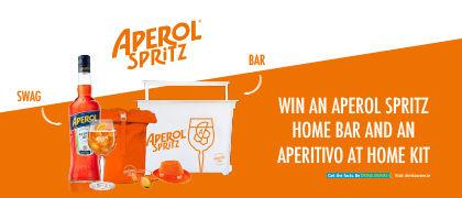 Win an Aperol Spritz home bar and an aperativo at home kit.