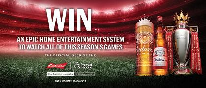 Win an epic home entertainment system with Budweiser.